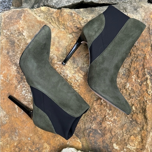 French Connection green black heeled booties 9.5 - Picture 12 of 14